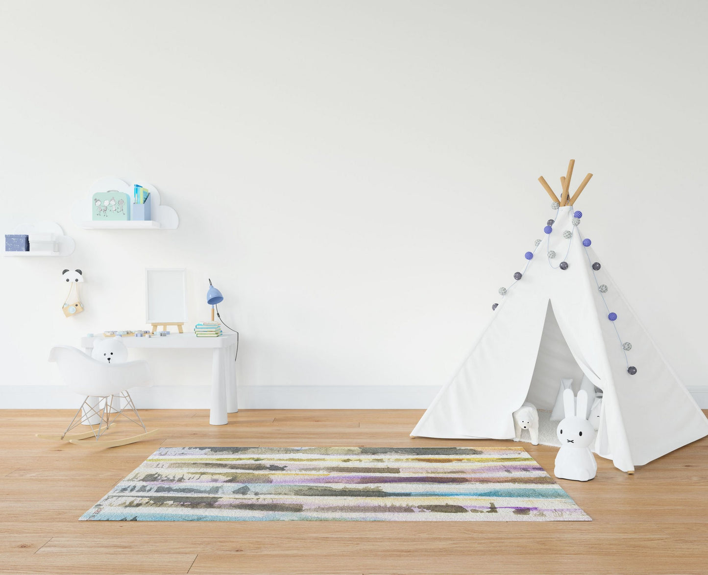 Area Rug, Large Rug 8X12, Thick Carpet, Rectangle Rug, Rainbow Rug, Abstract Rug, Modern Rugs, Living Room Rug, Made In Usa, Flat Woven Rug