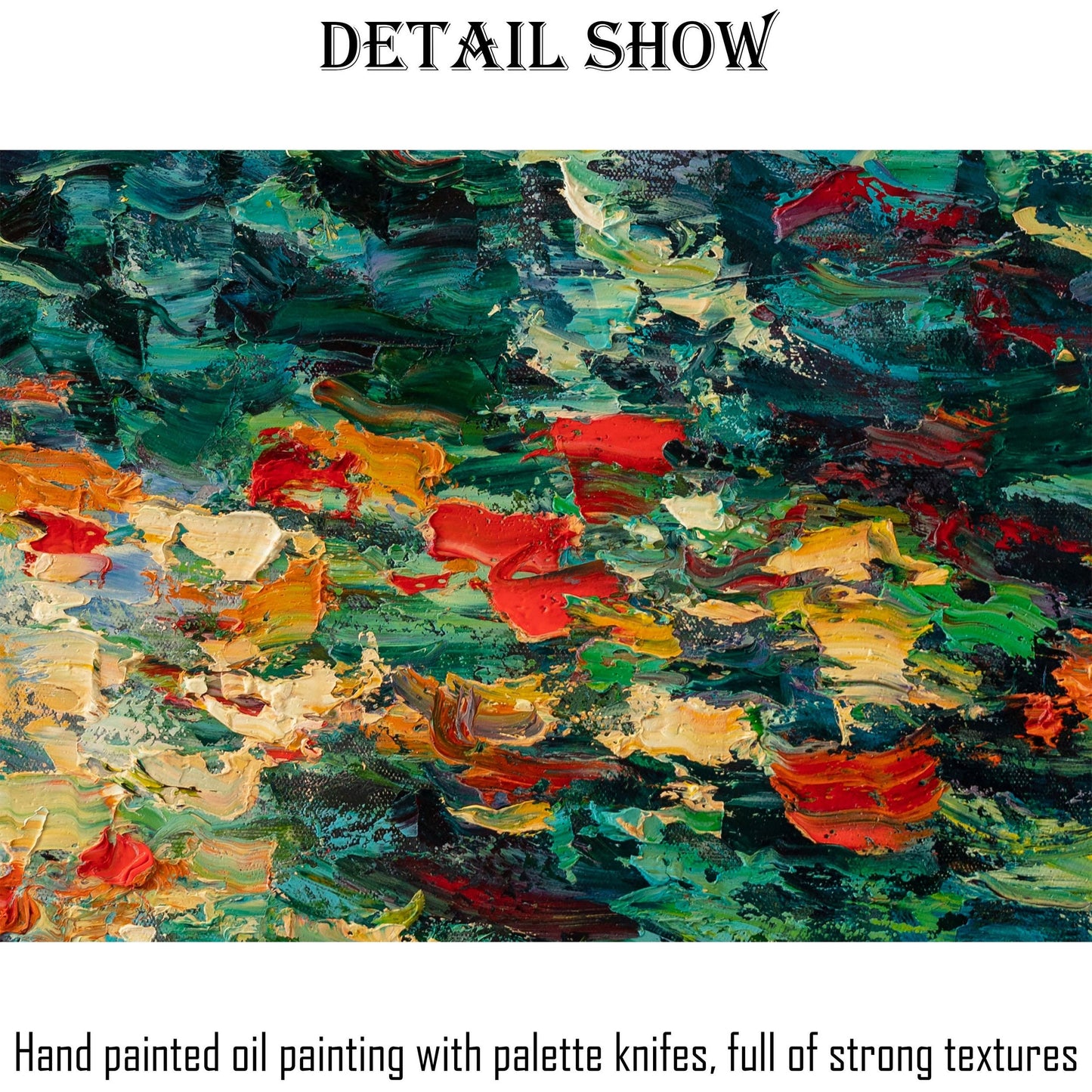 Experience the serenity of nature with Original Oil Painting Pond with Waterlilies by George Miller