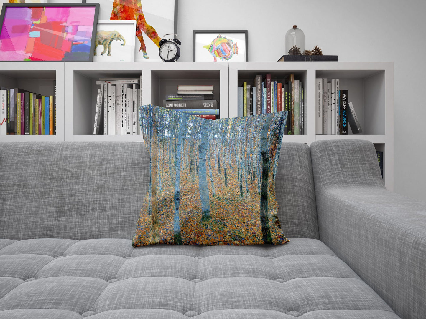 Gustav Klimt Famous Art Beech Grove Pillow Case, Abstract Throw Pillow Cover, Soft Pillow Cases, Art Nouveau Pillow, 18 X 18 Pillow Covers