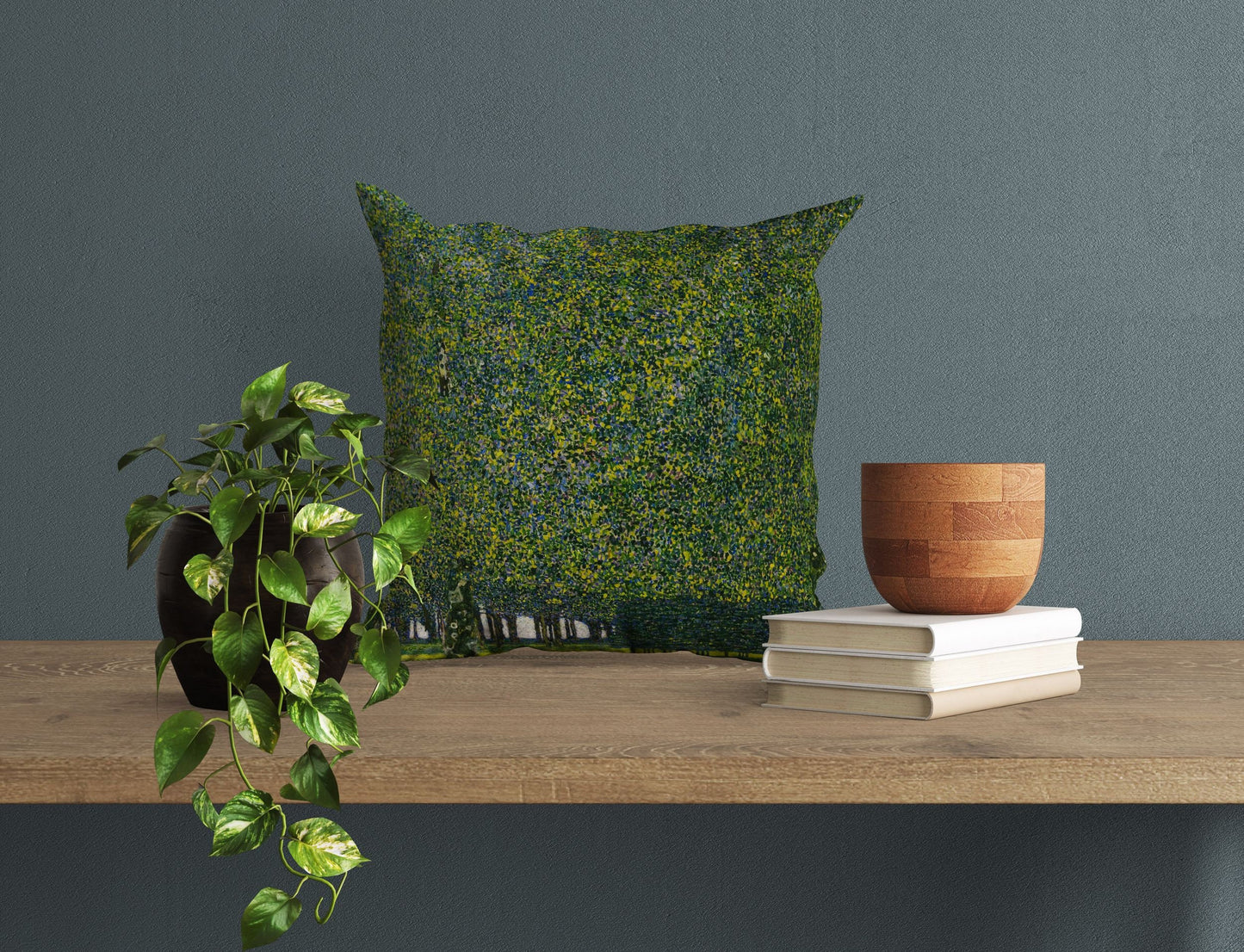 Gustav Klimt Famous Art, Throw Pillow, Abstract Pillow, Designer Pillow, Green Pillow Cases, Modern Pillow, Housewarming Gift, Sofa Pillows
