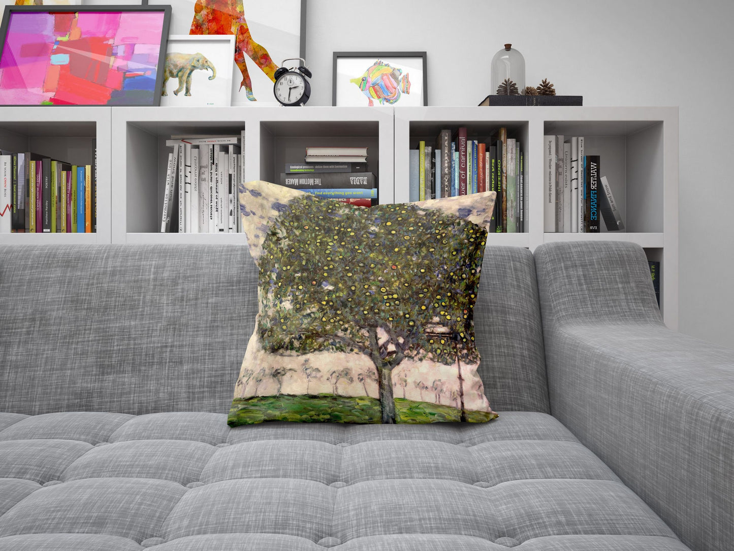 Gustav Klimt Famous Painting, Decorative Pillow, Abstract Throw Pillow, Artist Pillow, Green Pillow Cases, Farmhouse Pillow, Abstract Decor