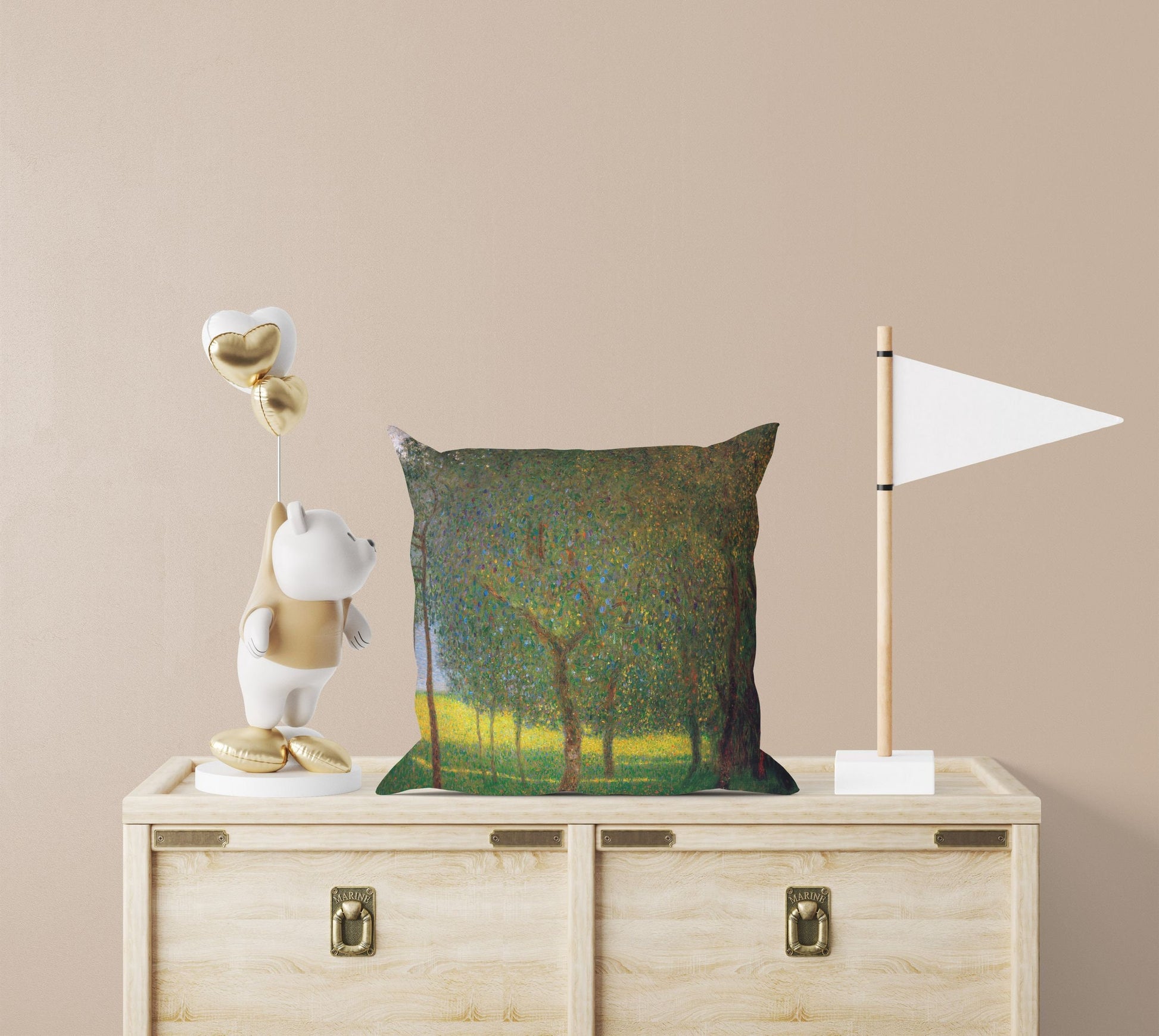 Gustav Klimt Famous Painting, Throw Pillow, Abstract Throw Pillow Cover, Art Pillow, Green Pillow Cases, Art Nouveau Pillow, Abstract Decor