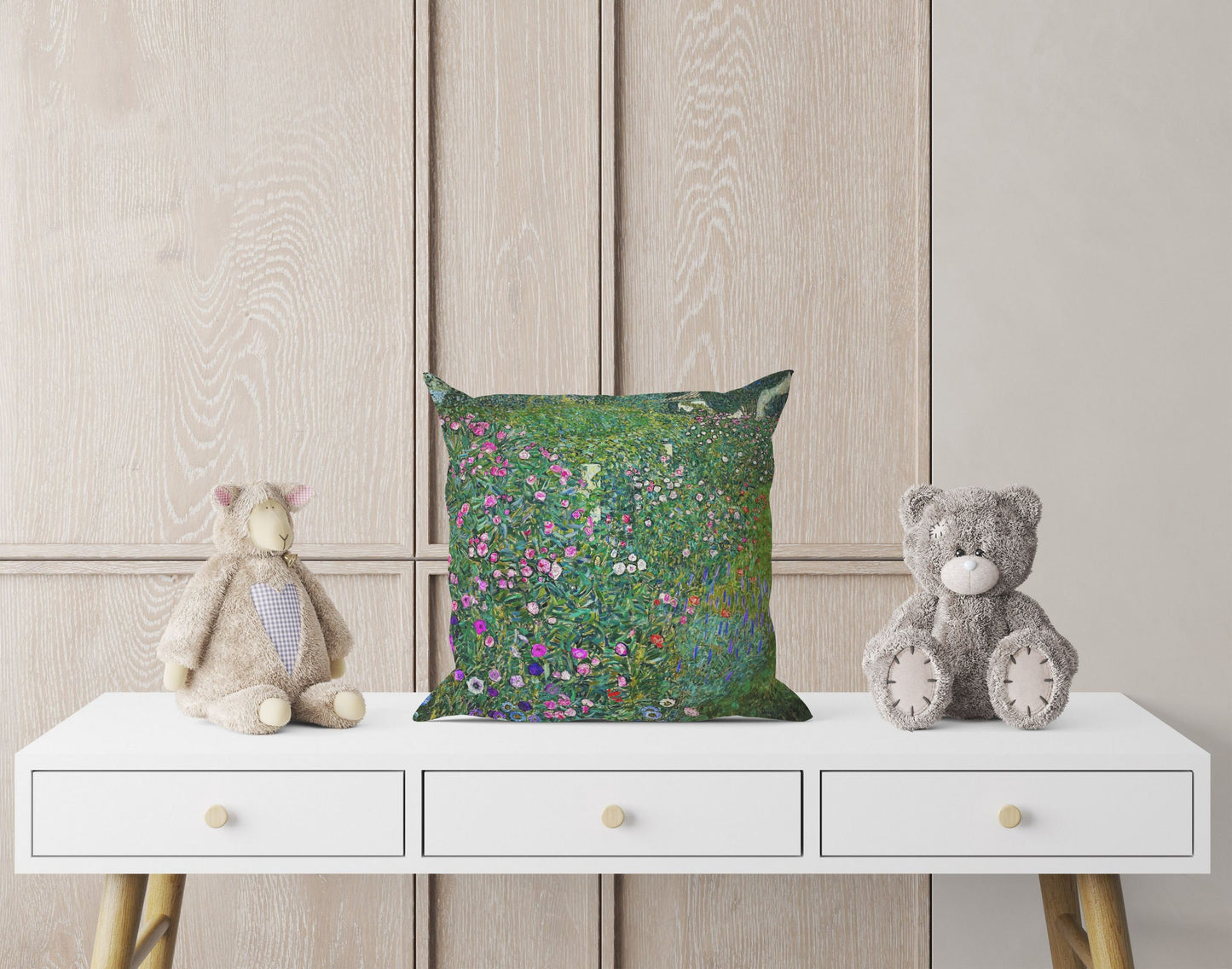 Gustav Klimt Famous Painting, Throw Pillow Cover, Abstract Throw Pillow, Soft Pillow Cases, 22X22 Pillow Cover, Farmhouse Decor