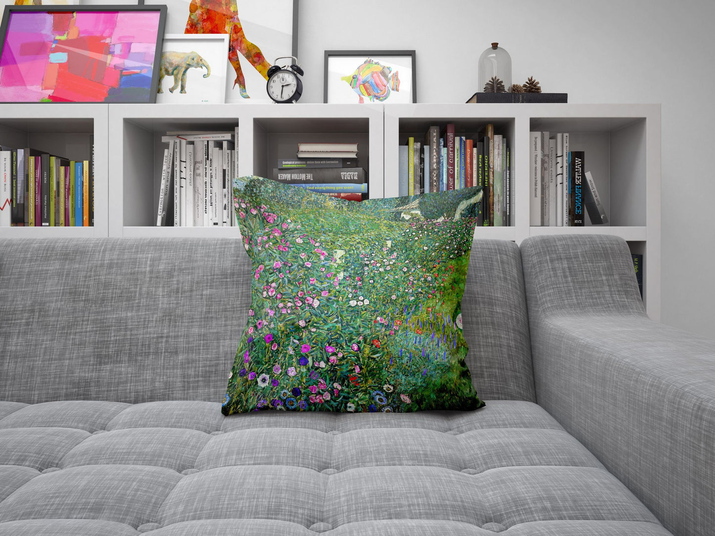 Gustav Klimt Famous Painting, Throw Pillow Cover, Abstract Throw Pillow, Soft Pillow Cases, 22X22 Pillow Cover, Farmhouse Decor