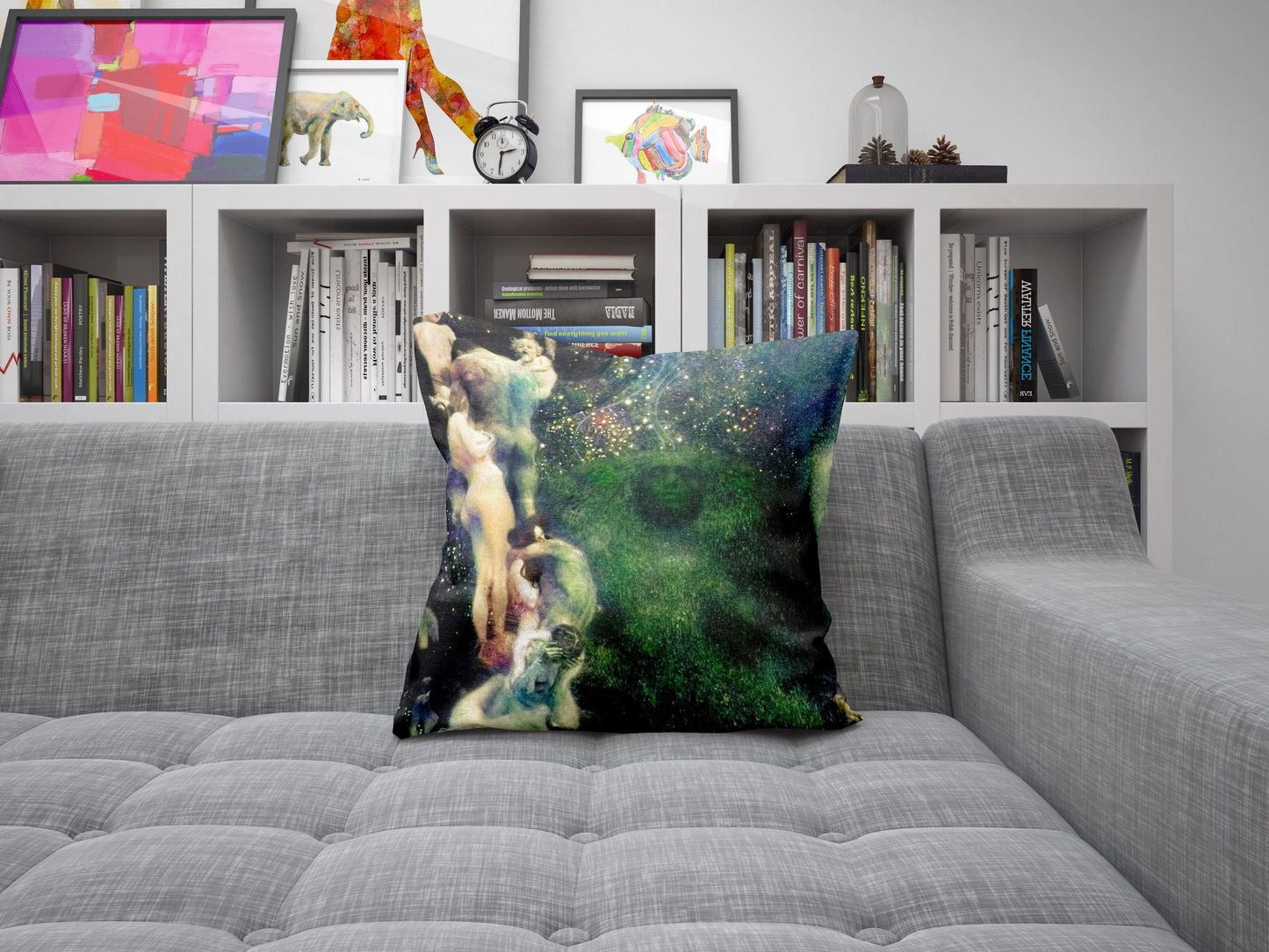 Gustav Klimt Famous Painting Philosophy, Throw Pillow, Abstract Throw Pillow, 18 X 18 Pillow Covers, Playroom Decor, Holiday Gift