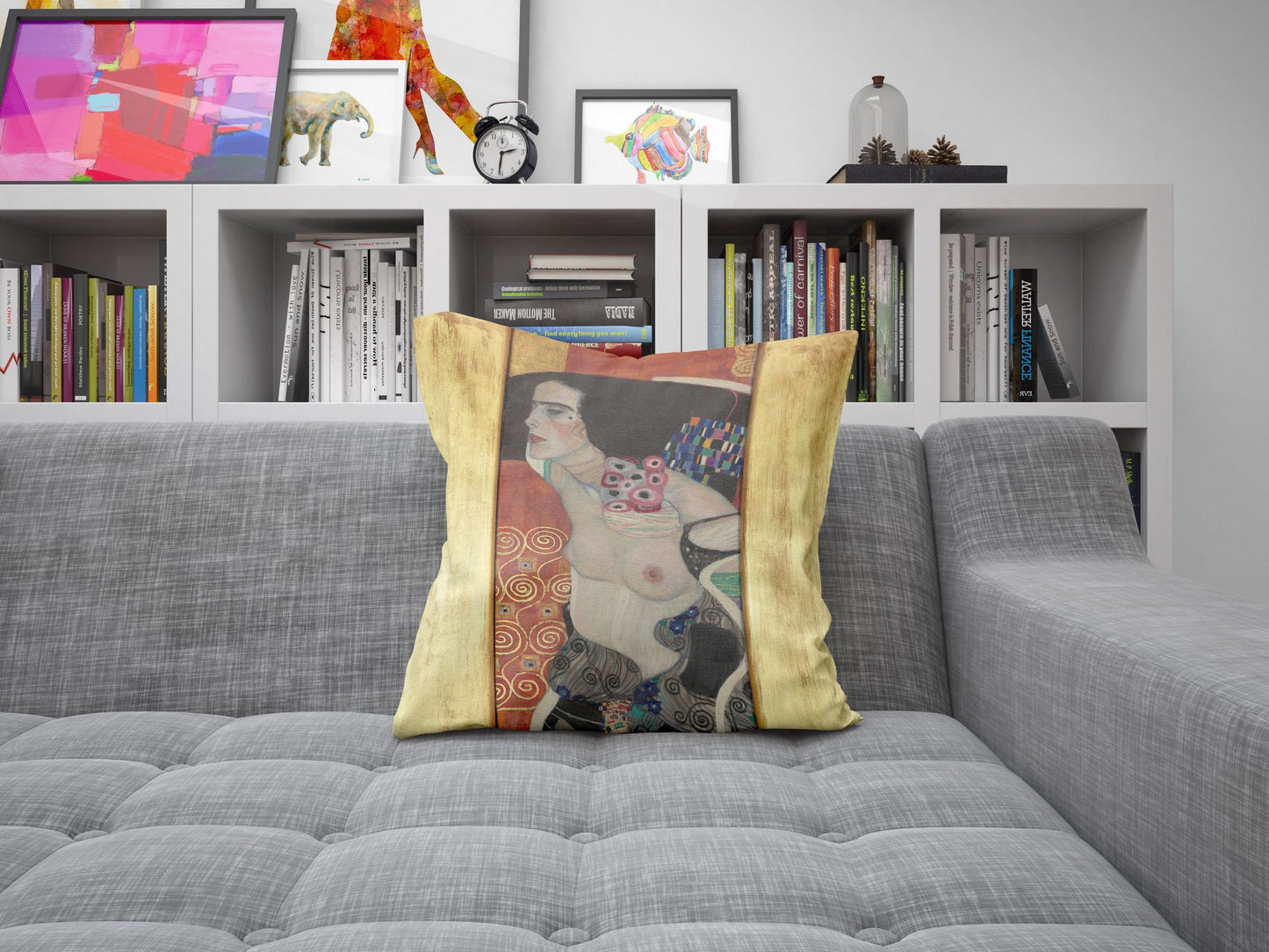 Gustav Klimt Famous Painting Judith Ii Salomè, Throw Pillow, Abstract Throw Pillow Cover, Artist Pillow, Home Decor Pillow, Holiday Gift