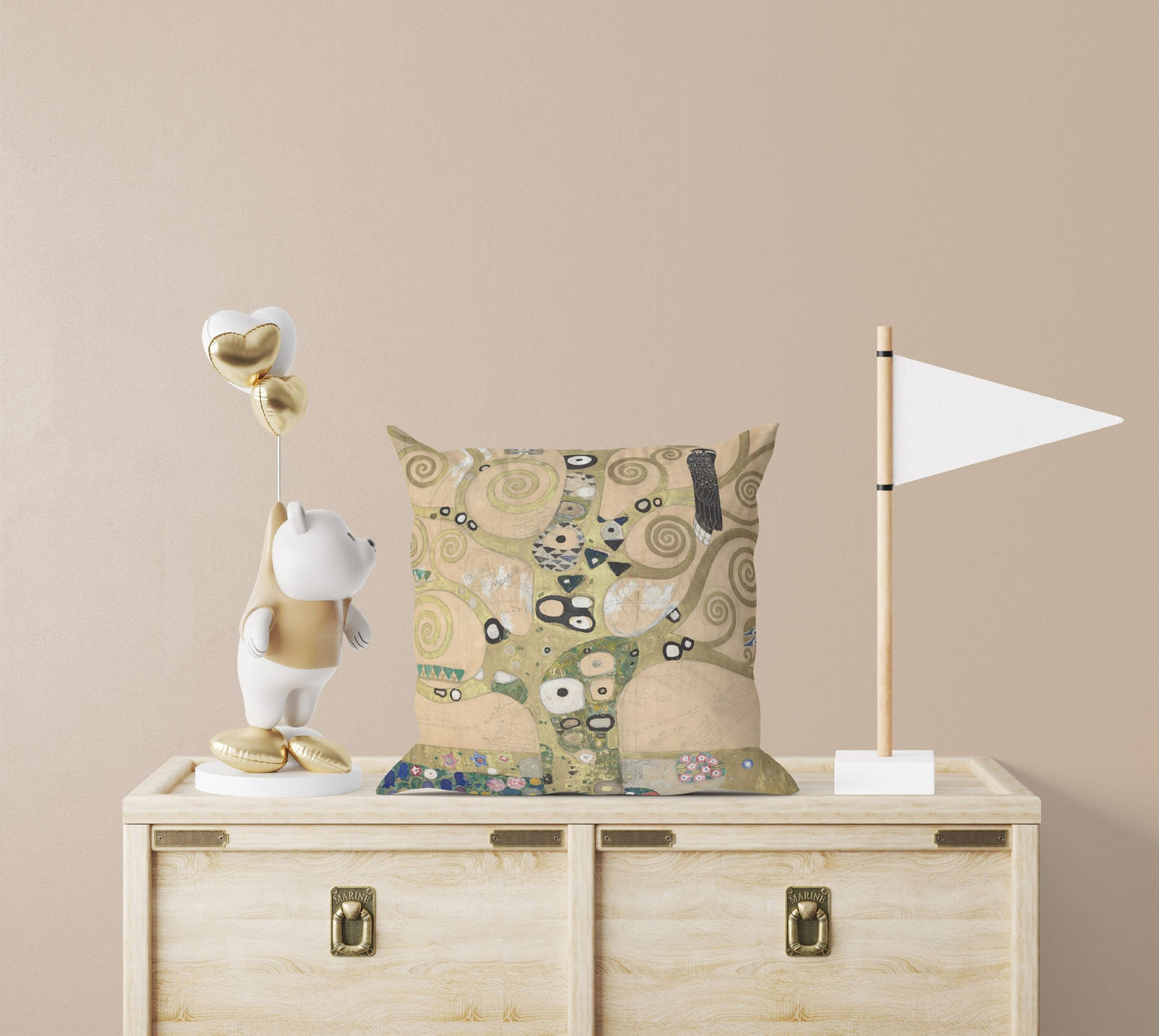 Gustav Klimt Famous Painting Tree Of Life, Pillow Case, Abstract Throw Pillow, Art Pillow, Gold, Contemporary Pillow, Large Pillow Cases