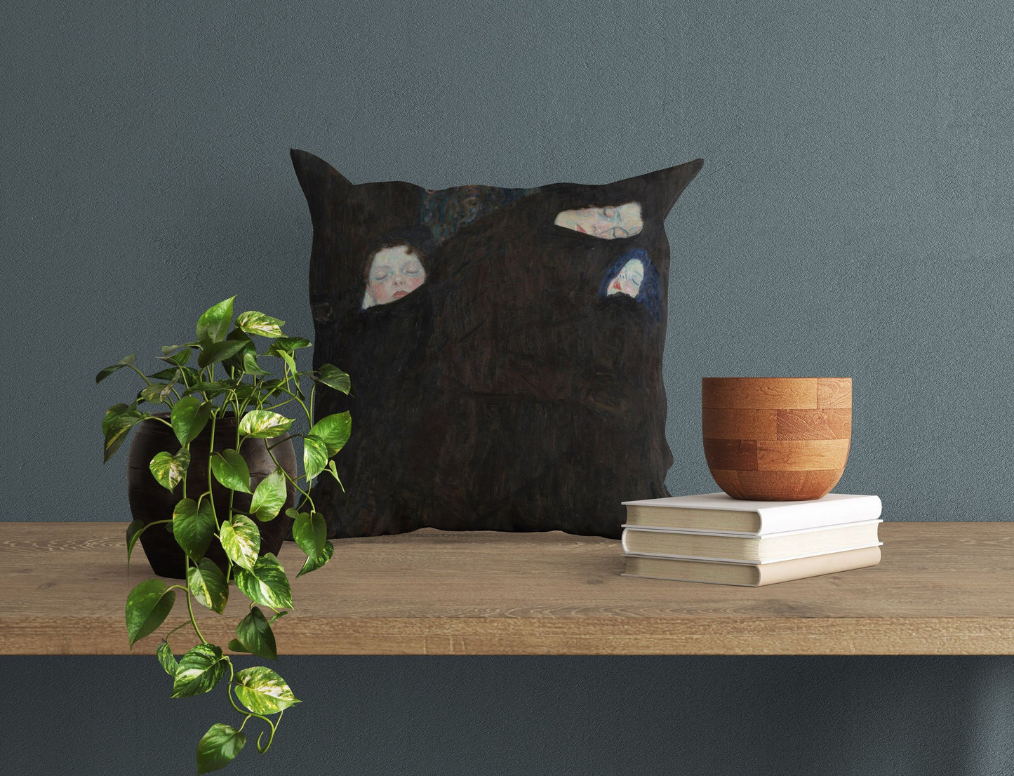 Gustav Klimt Famous Painting Mother With Two Children (Family), Pillow Case, Abstract Throw Pillow, Artist Pillow, Large Pillow Cases
