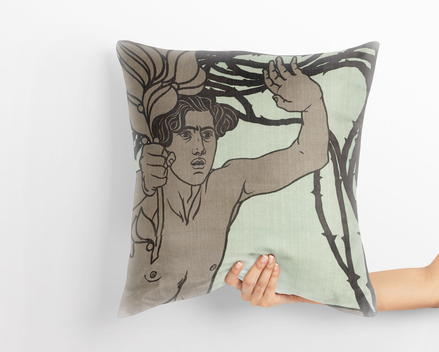 Poster For The 7Th Exhibition Of The Vienna Secession, Tapestry Pillows, Abstract Throw Pillow Cover, Designer Pillow, Contemporary Pillow