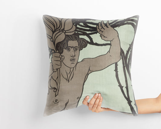Poster For The 7Th Exhibition Of The Vienna Secession, Tapestry Pillows, Abstract Throw Pillow Cover, Designer Pillow, Contemporary Pillow