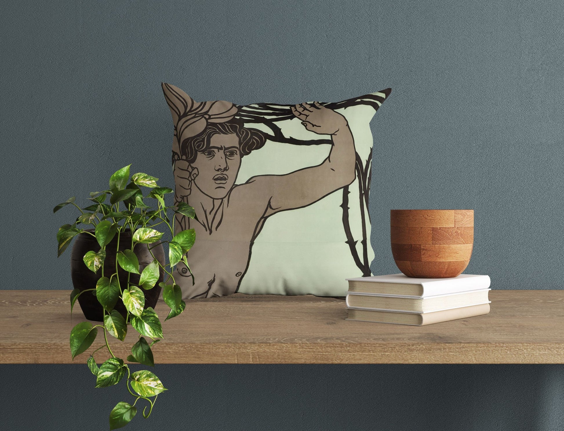 Poster For The 7Th Exhibition Of The Vienna Secession, Tapestry Pillows, Abstract Throw Pillow Cover, Designer Pillow, Contemporary Pillow