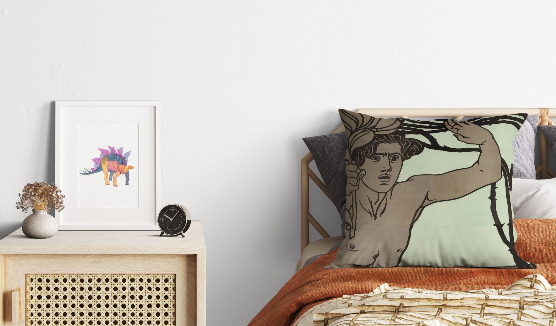 Poster For The 7Th Exhibition Of The Vienna Secession, Tapestry Pillows, Abstract Throw Pillow Cover, Designer Pillow, Contemporary Pillow