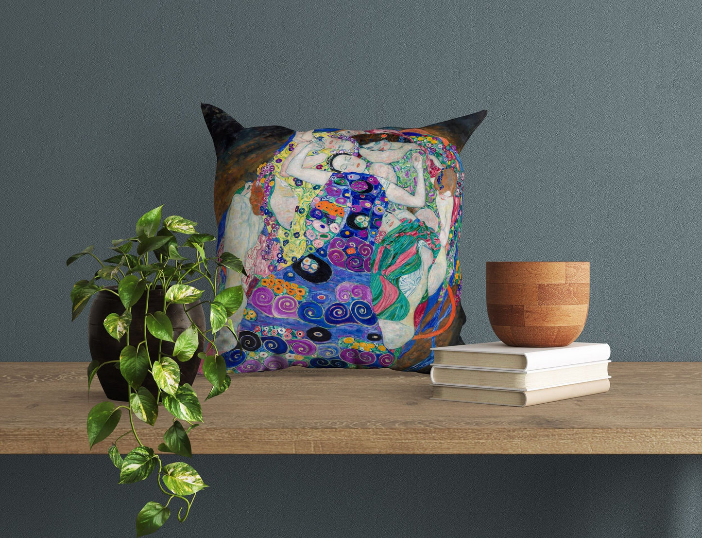 Gustave Klimt The Virgin, Decorative Pillow, Abstract Throw Pillow, Designer Pillow, Art Nouveau Pillow, Large Pillow Cases