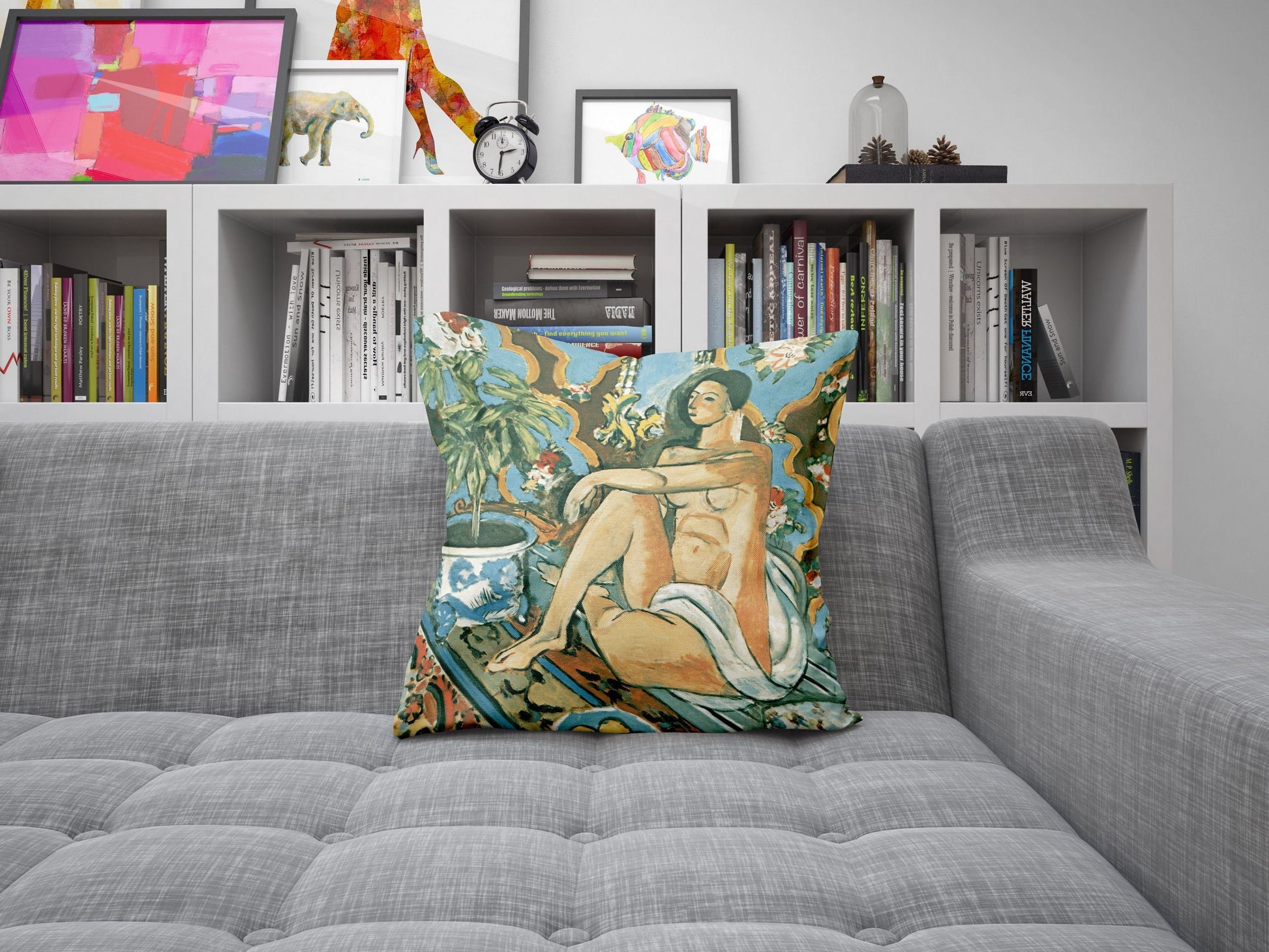 Henri Matisse Famous Painting, Pillow Case, Abstract Pillow, Art Pillow, Colorful Pillow Case, Modern Pillow, Square Pillow, Nursery Decor