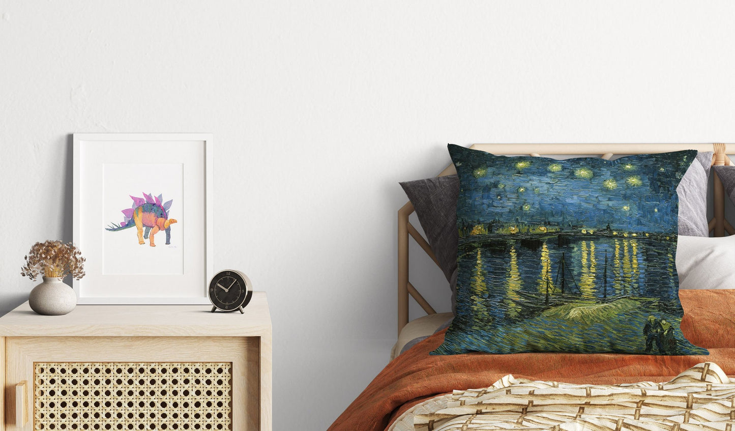 Vincent Van Gogh Starry Night Over The Rhone Famous Painting, Toss Pillow, Abstract Throw Pillow, Artist Pillow, Blue Pillow, Modern Pillow