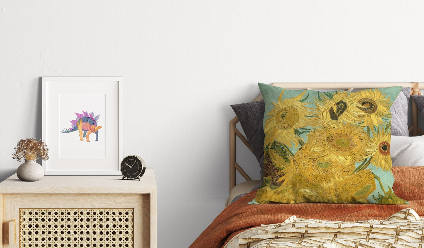 Vincent Van Gogh Sunflowers Famous Painting, Tapestry Pillows, Abstract Throw Pillow, Artist Pillow, Bright Yellow Pillow, Holiday Gift