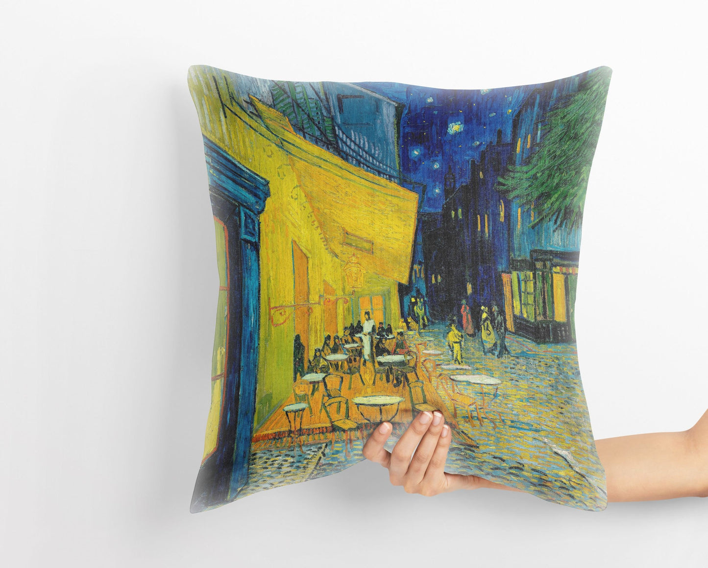 Vincent Van Gogh Terrace Of A Café At Night Famous Painting, Throw Pillow Cover, Abstract Throw Pillow Cover, 18 X 18 Pillow Covers