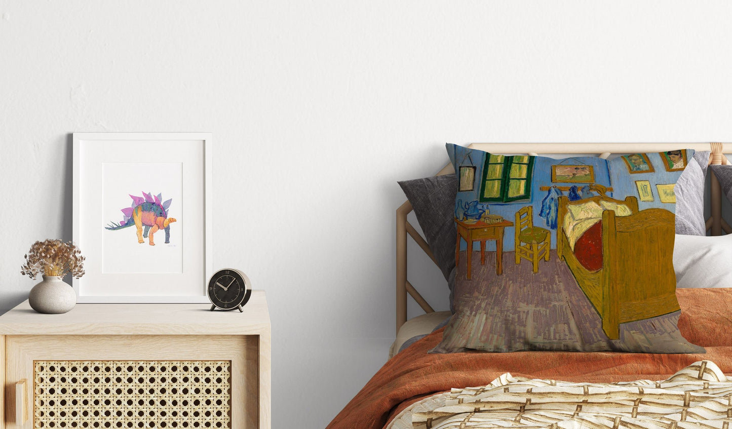 Vincent Van Gogh Famous Painting The Bedroom In Arles, Throw Pillow Cover, Abstract Pillow, Designer Pillow, Contemporary Pillow