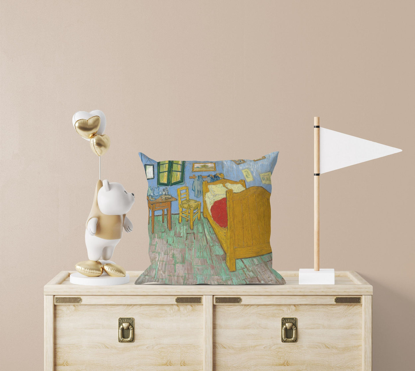 Vincent Van Gogh Famous Painting The Bedroom, Throw Pillow Cover, Abstract Throw Pillow, Designer Pillow, Home Decor Pillow, Farmhouse Decor