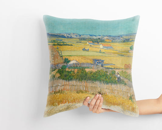 Vincent Van Gogh Famous Painting The Harvest, Decorative Pillow, Abstract Pillow, Art Pillow, Bright Yellow Pillow, Modern Pillow