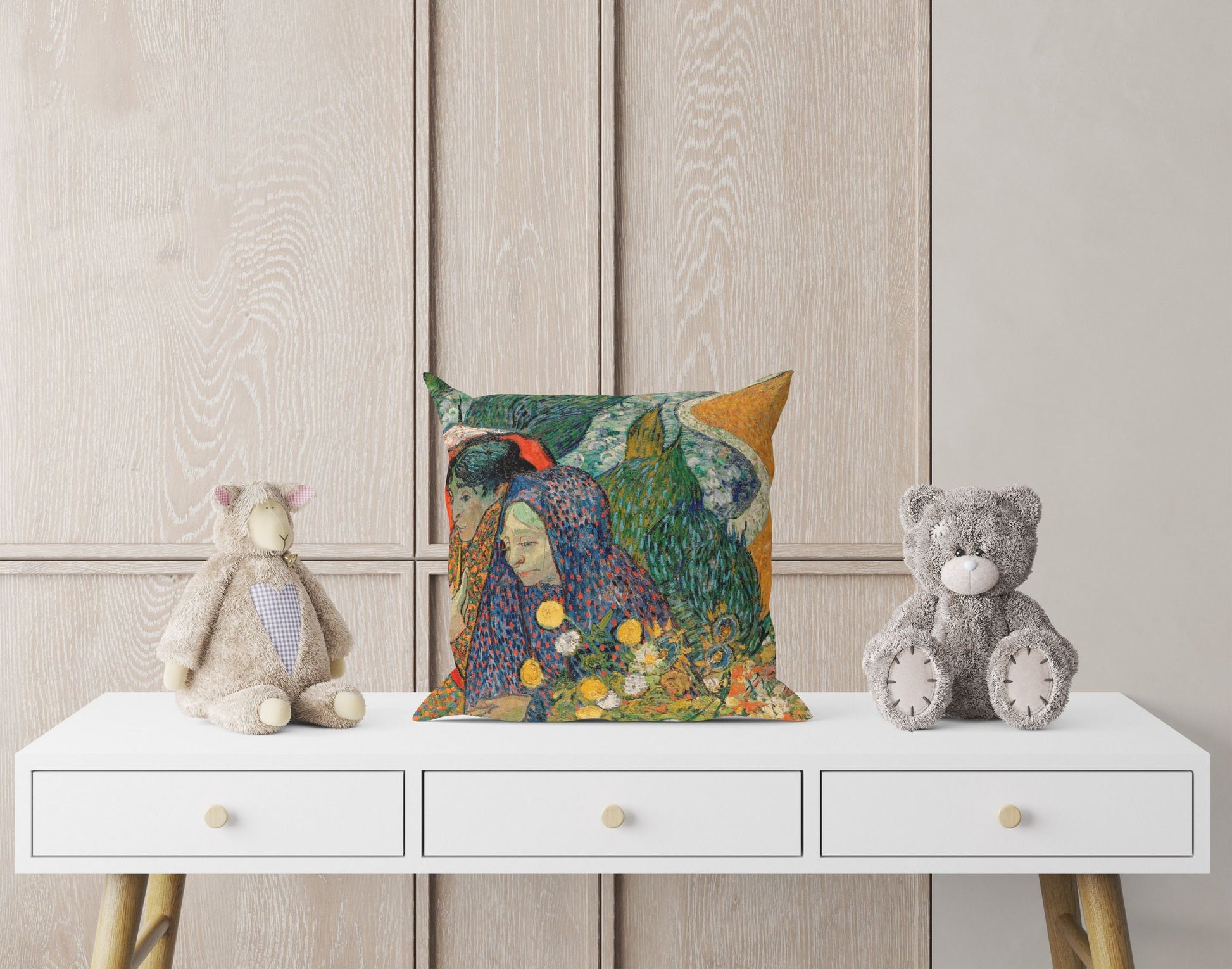 Vincent Van Gogh Famous Art Ladies Of Arles, Throw Pillow, Abstract Throw Pillow, Art Pillow, Contemporary Pillow, 18 X 18 Pillow Covers