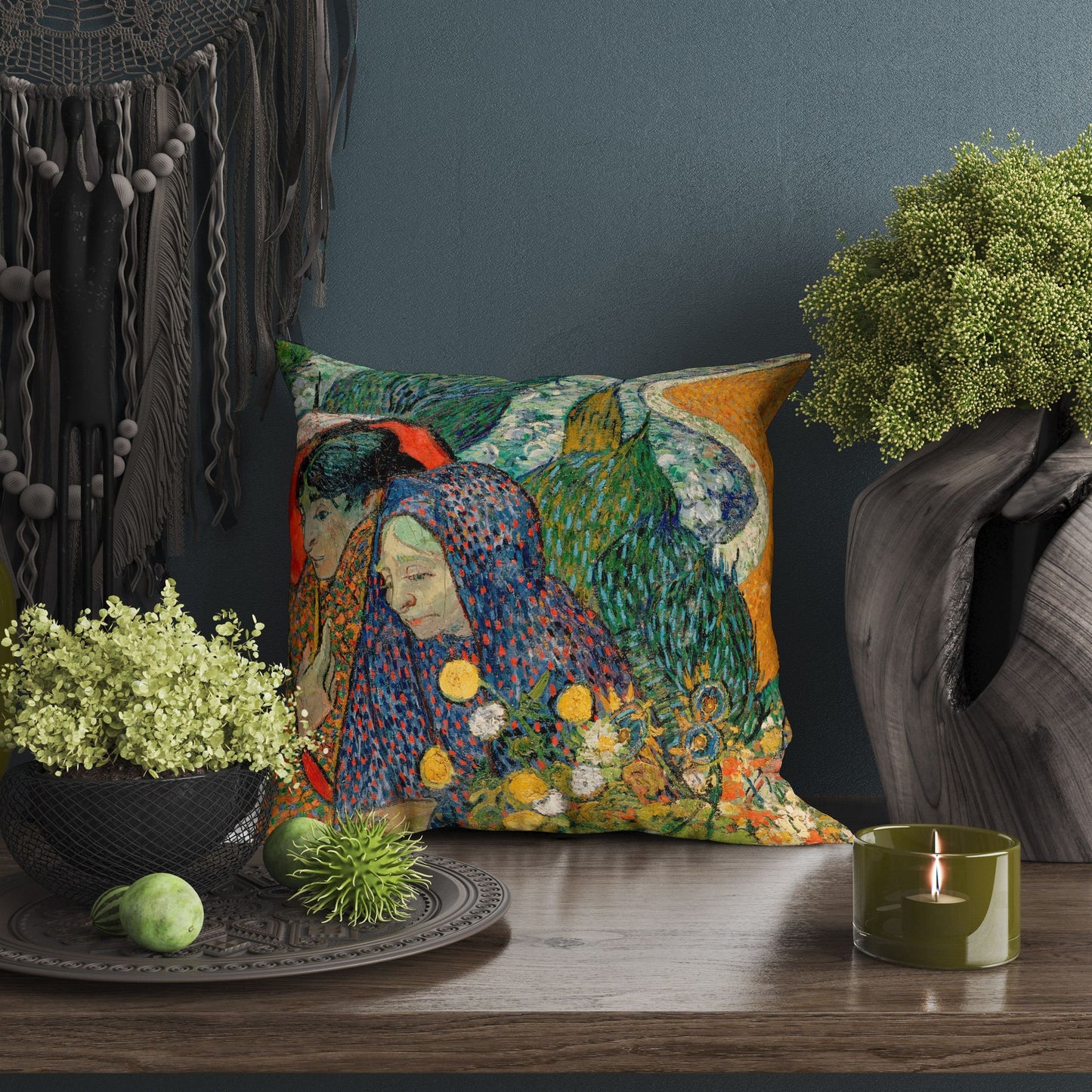 Vincent Van Gogh Famous Art Ladies Of Arles, Throw Pillow, Abstract Throw Pillow, Art Pillow, Contemporary Pillow, 18 X 18 Pillow Covers