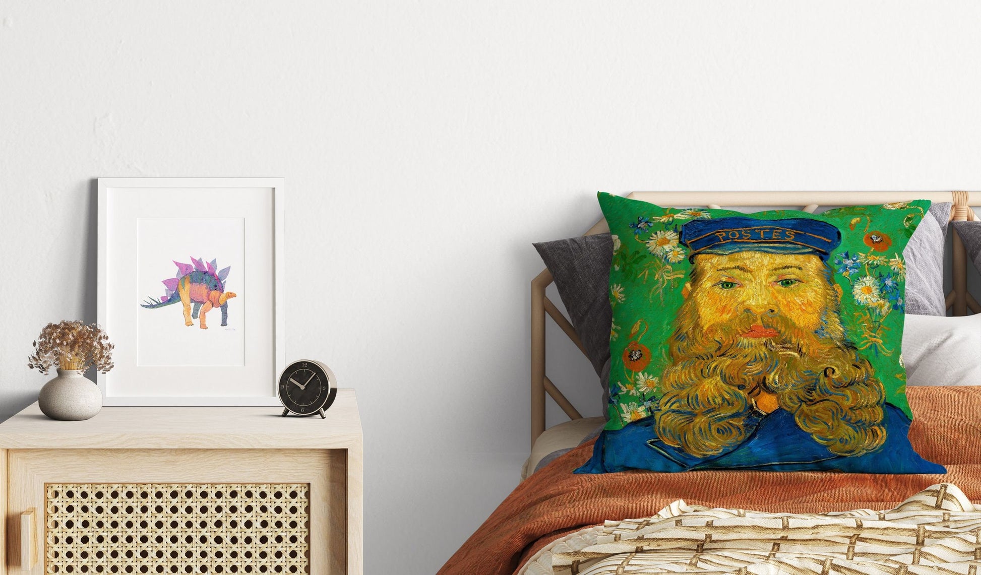 Vincent Van Gogh Famous Art Portrait Of The Postman Joseph Roulin, Pillow Case, Throw Pillow Cover, Modern Pillow, 18 X 18 Pillow Covers