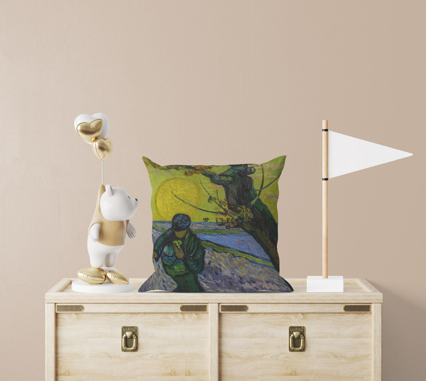 Vincent Van Gogh Famous Art The Sower, Tapestry Pillows, Abstract Pillow, Soft Pillow Cases, Contemporary Pillow, Large Pillow Cases