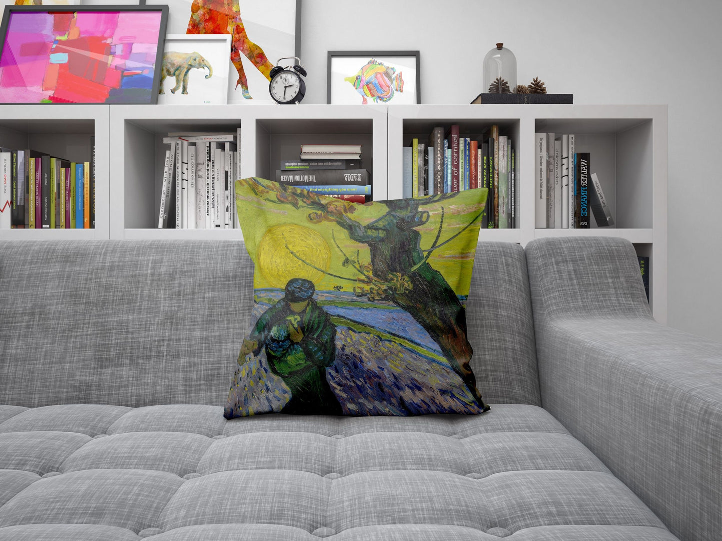 Vincent Van Gogh Famous Art The Sower, Tapestry Pillows, Abstract Pillow, Soft Pillow Cases, Contemporary Pillow, Large Pillow Cases