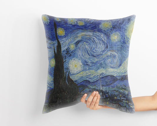 Vincent Van Gogh Starry Night Throw Pillow, Abstract Pillow, Designer Pillow, Blue Pillow, Modern Pillow, 18 X 18 Pillow Covers