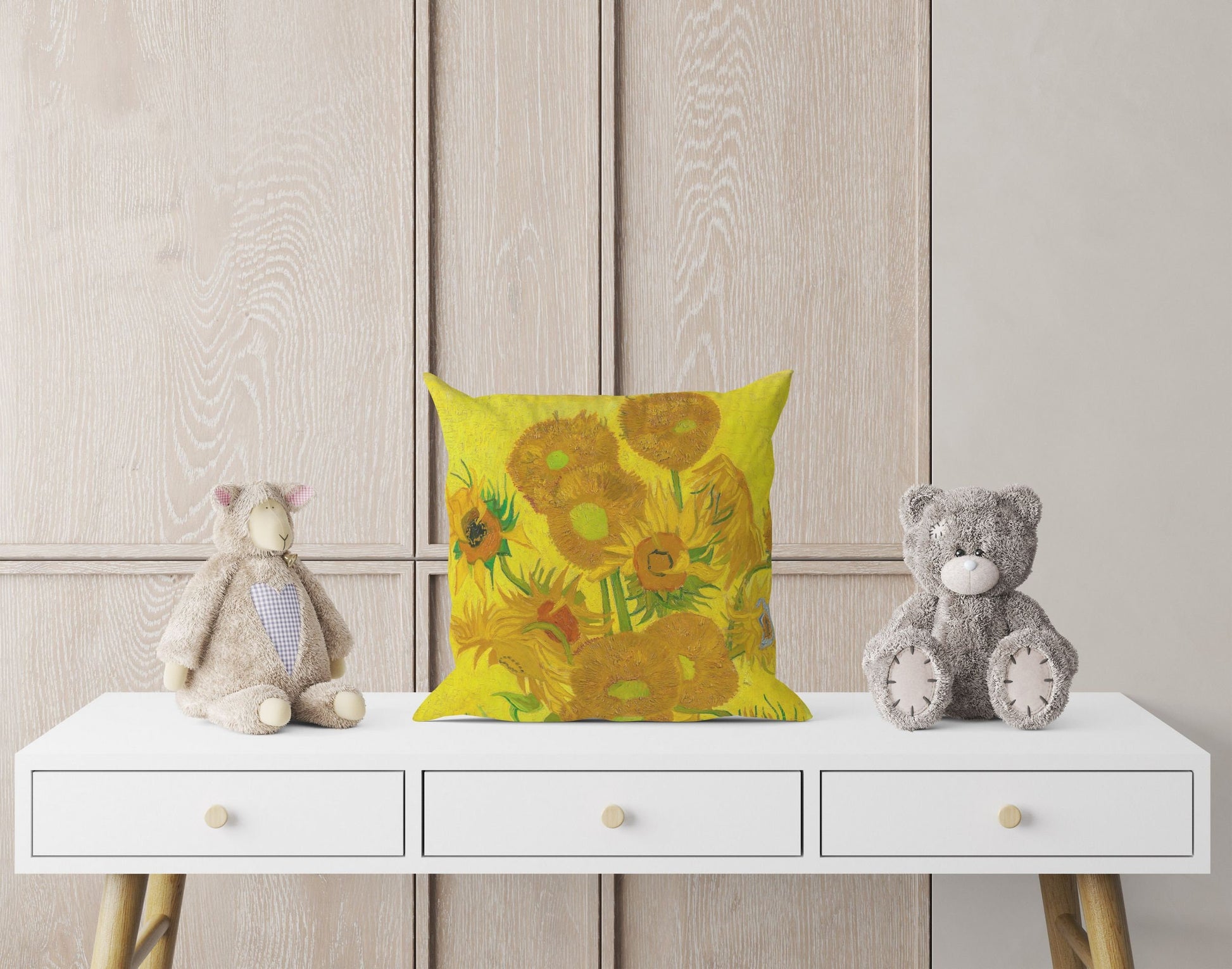 Vincent Van Gogh Sunflowers, Throw Pillow, Abstract Throw Pillow, Soft Pillow Cases, Bright Yellow Pillow Home Decor Pillow, Farmhouse Decor