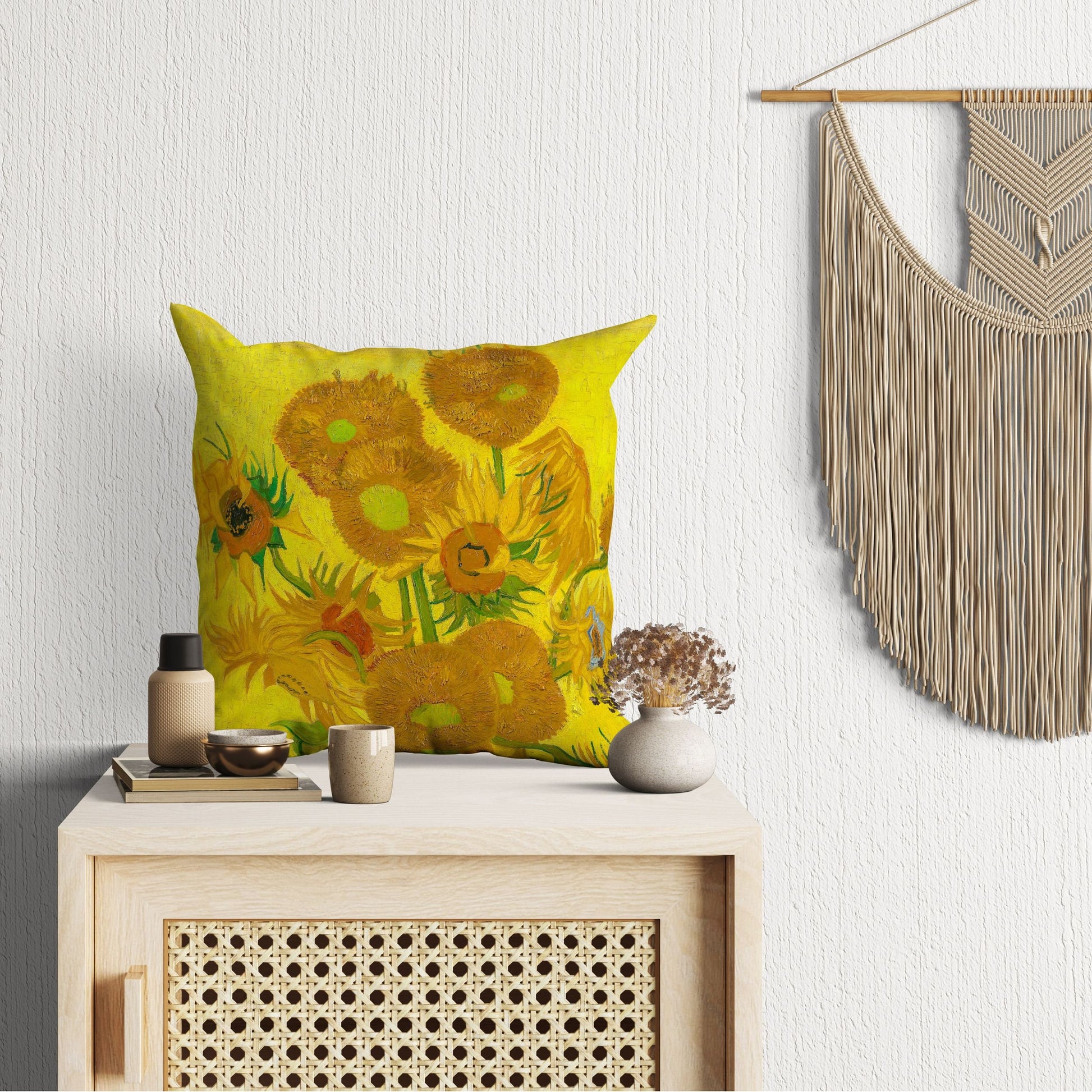 Vincent Van Gogh Sunflowers, Throw Pillow, Abstract Throw Pillow, Soft Pillow Cases, Bright Yellow Pillow Home Decor Pillow, Farmhouse Decor