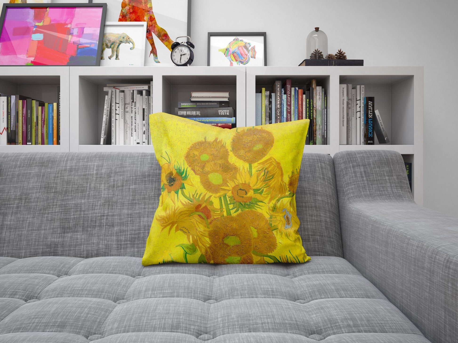 Vincent Van Gogh Sunflowers, Throw Pillow, Abstract Throw Pillow, Soft Pillow Cases, Bright Yellow Pillow Home Decor Pillow, Farmhouse Decor