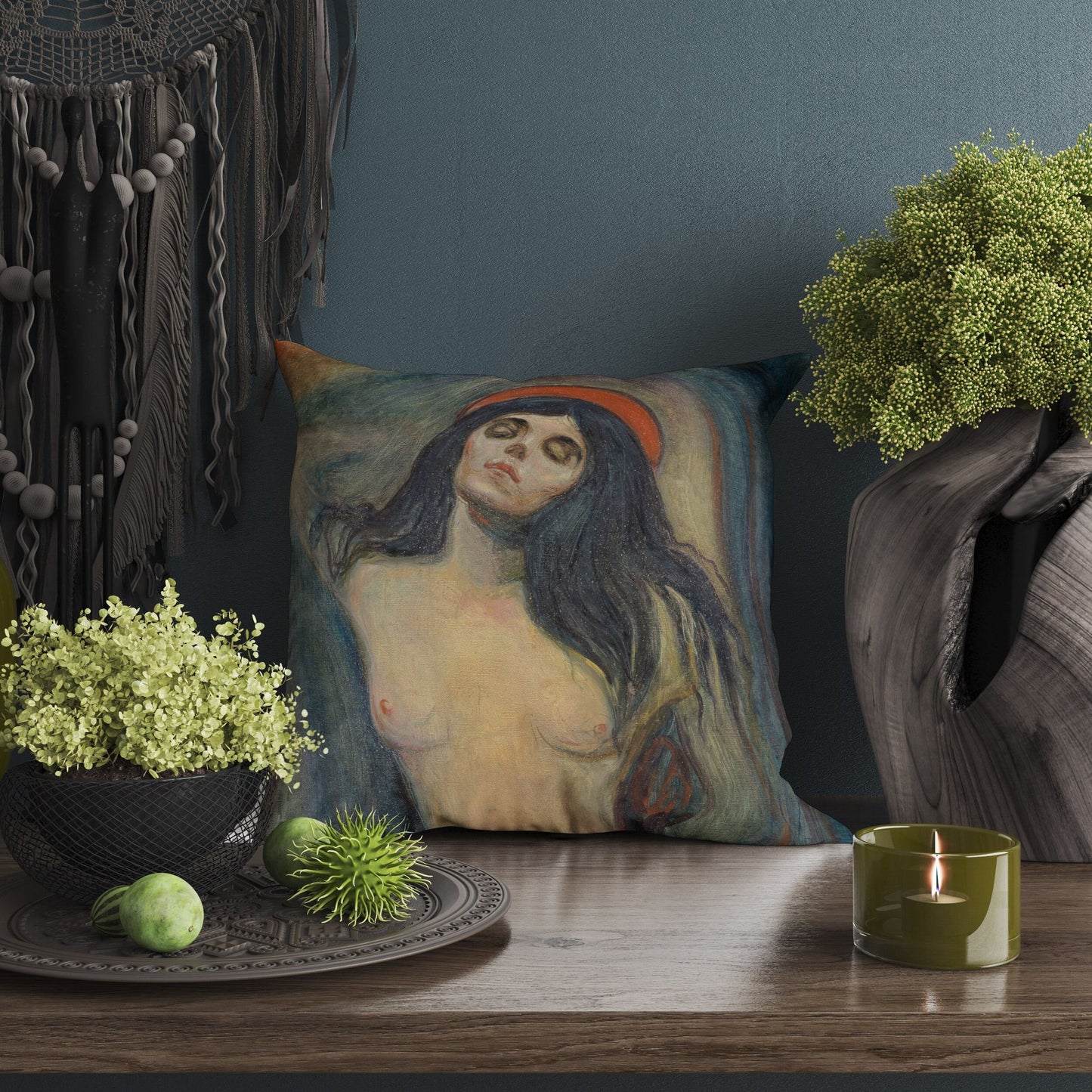 Edvard Munch Famous Art Madonna, Pillow Case, Abstract Pillow, Soft Pillow Cases, Large Pillow Cases, Playroom Decor, Sofa Pillows