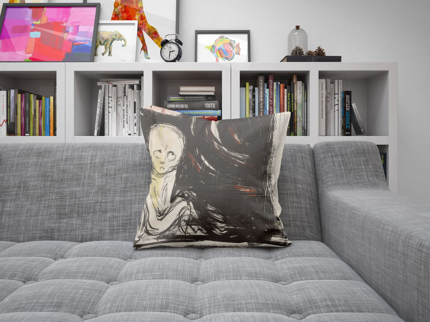 Edvard Munch Famous Art Madonna, Throw Pillow, Abstract Throw Pillow Cover, Soft Pillow Cases, Black And White, Contemporary Pillow