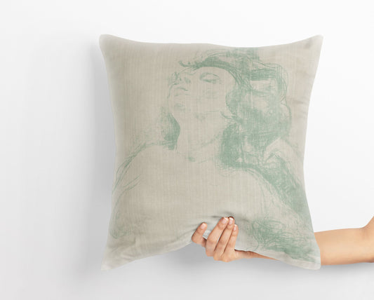Edvard Munch Famous Art Nude Reclining, Toss Pillow, Abstract Throw Pillow Cover, Soft Pillow Cases, Contemporary Pillow, 22X22 Pillow Cover