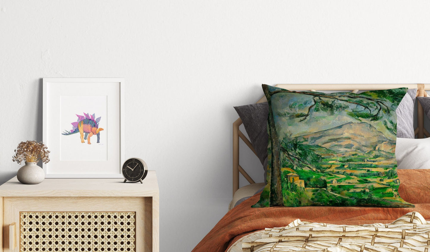 Paul Cezanne Famous Art, Toss Pillow, Abstract Throw Pillow Cover, Green Pillow Cases, Post-Impressionist Art, Large Pillow Cases