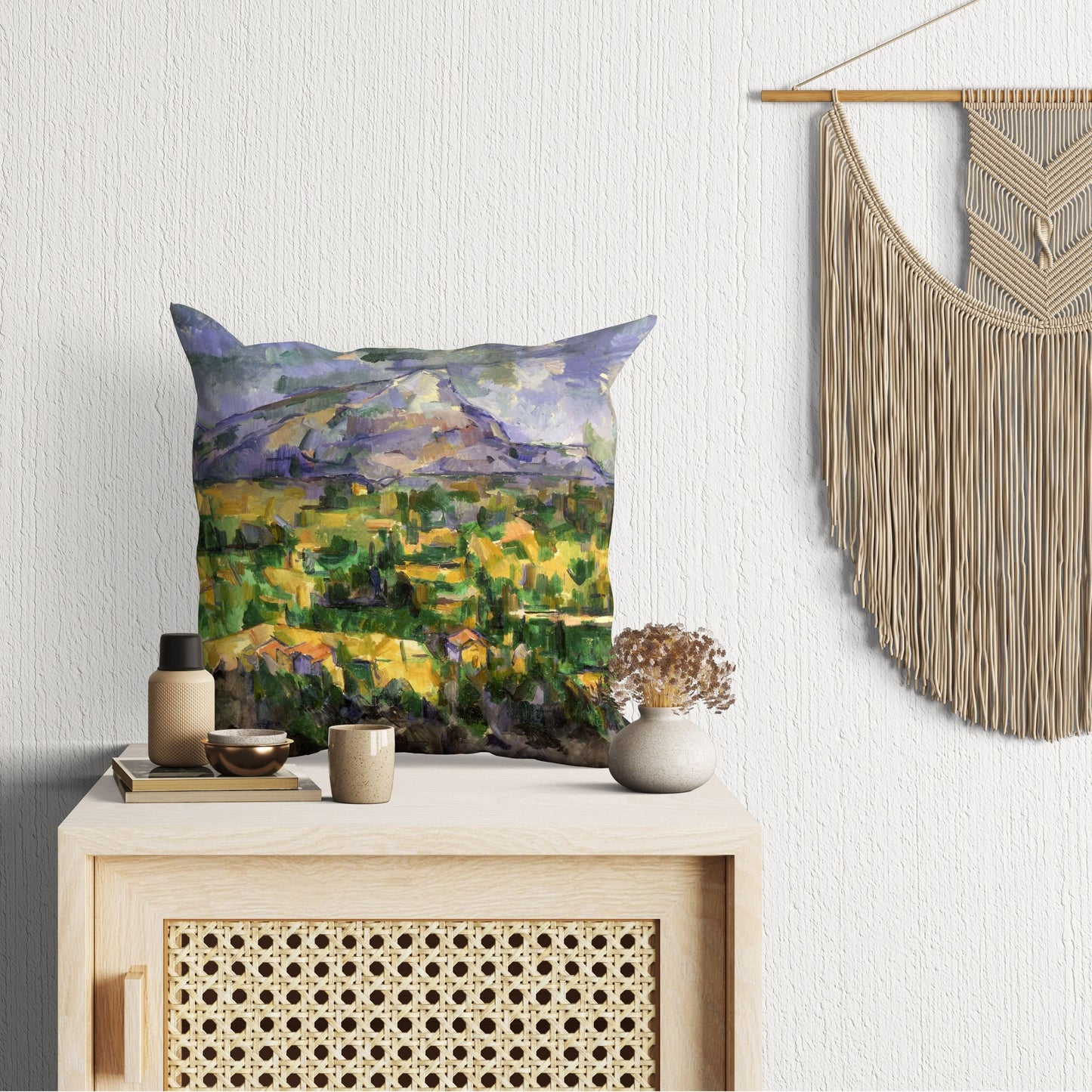 Paul Cezanne Famous Art, Toss Pillow, Abstract Throw Pillow Cover, Art Pillow, Green Pillow Cases, Modern Pillow, Large Pillow Cases