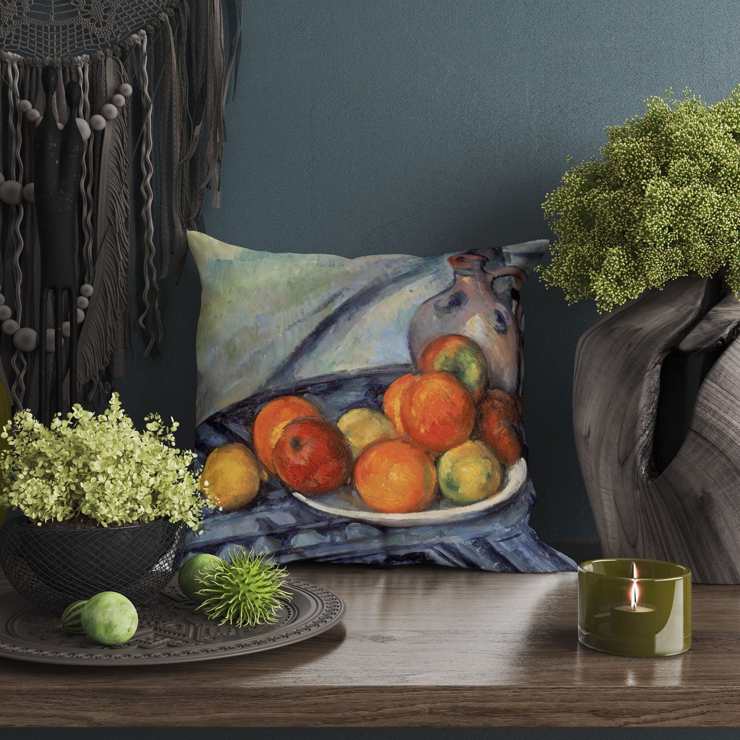 Paul Cezanne Famous Art Fruit, Pillow Case, Abstract Pillow, Artist Pillow, Post-Impressionist Art, Square Pillow, Housewarming Gift
