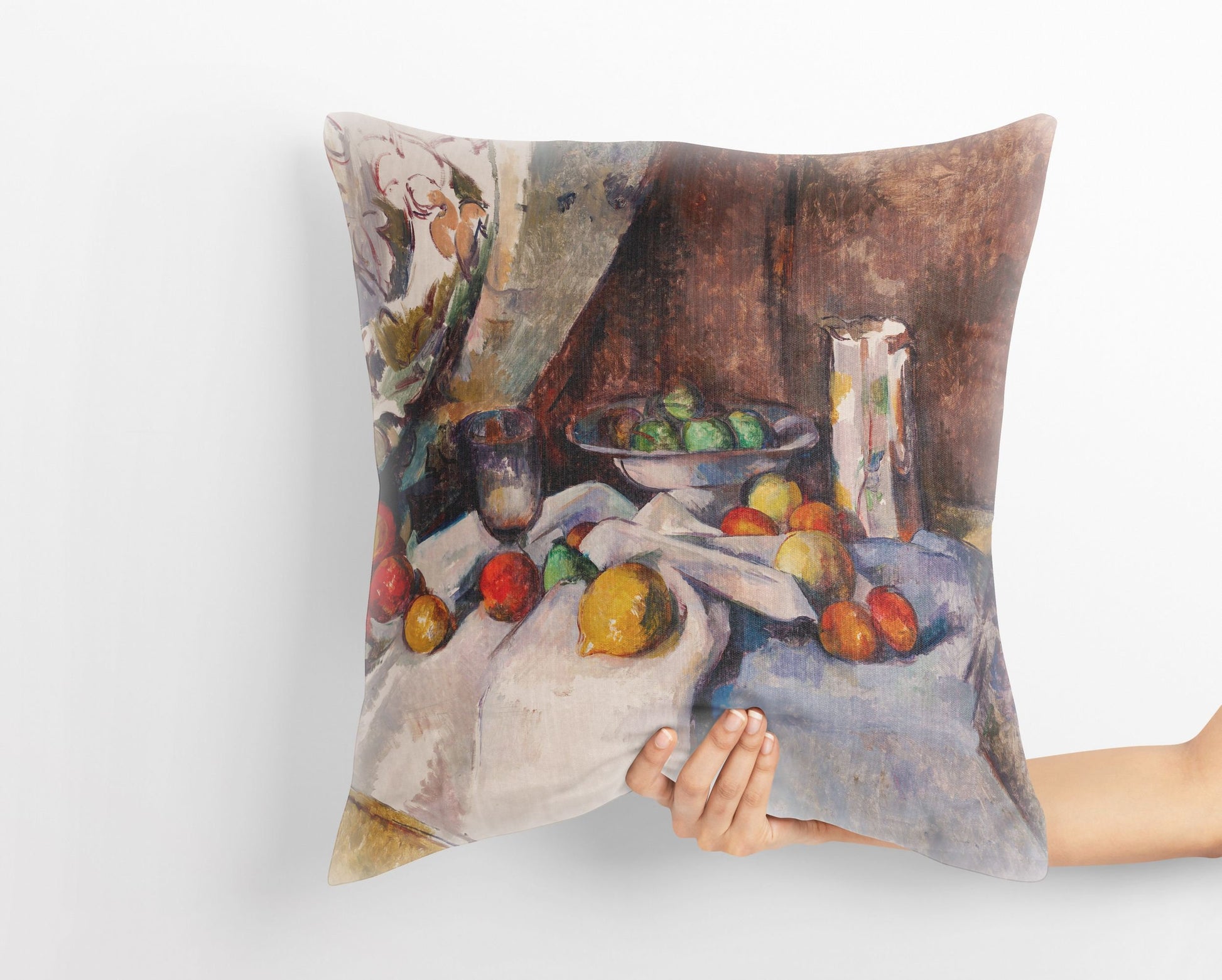 Paul Cezanne Famous Art Fruit, Toss Pillow, Abstract Throw Pillow, Artist Pillow, Red And Yellow, 18 X 18 Pillow Covers, Sofa Pillows
