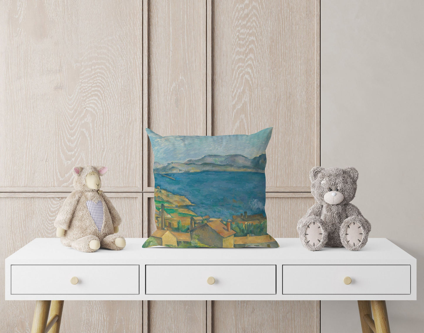 Paul Cezanne Famous Art, Tapestry Pillows, Abstract Throw Pillow Cover, Art Pillow, Blue, Modern Pillow, Housewarming Gift, Farmhouse Decor