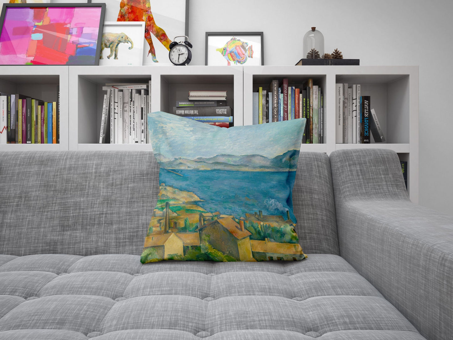 Paul Cezanne Famous Art, Tapestry Pillows, Abstract Throw Pillow Cover, Art Pillow, Blue, Modern Pillow, Housewarming Gift, Farmhouse Decor