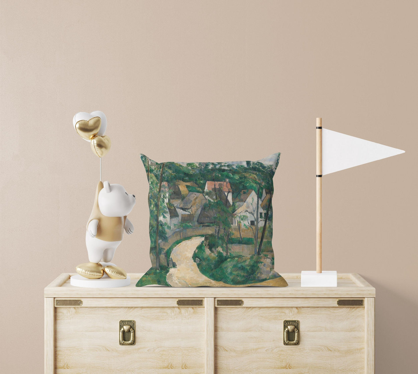 Paul Cezanne Famous Art, Pillow Case, Abstract Throw Pillow Cover, Art Pillow, Green Pillow Cases, Post-Impressionist Art