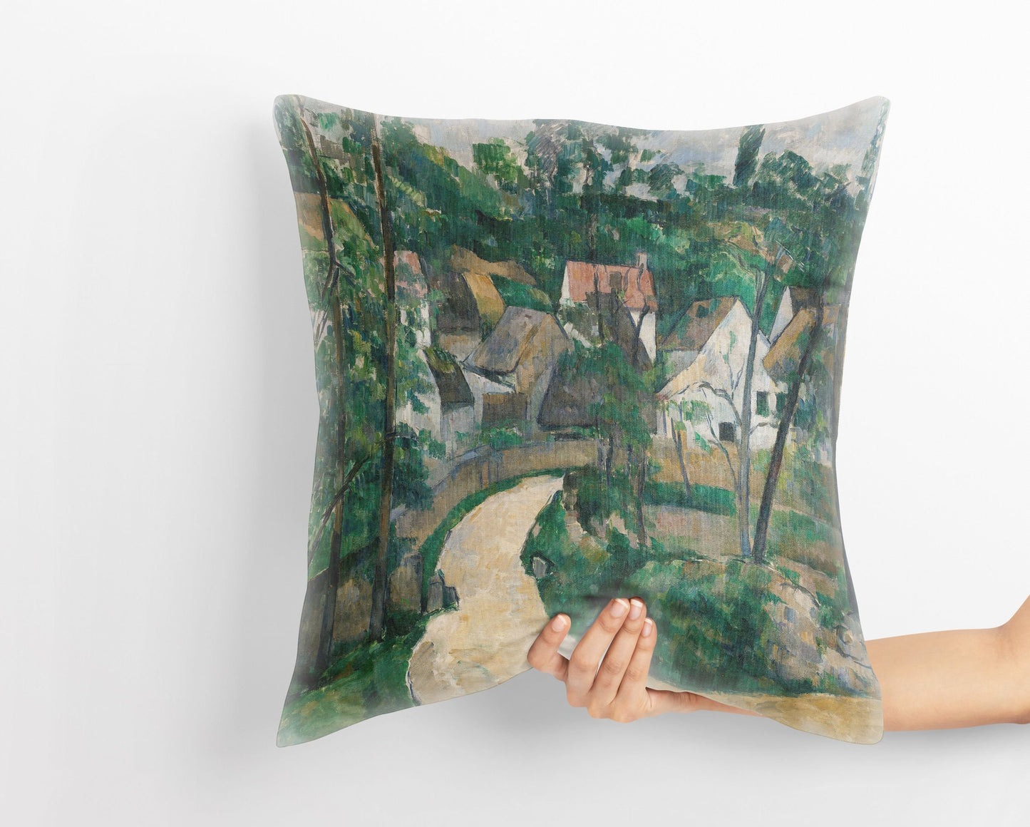 Paul Cezanne Famous Art, Pillow Case, Abstract Throw Pillow Cover, Art Pillow, Green Pillow Cases, Post-Impressionist Art