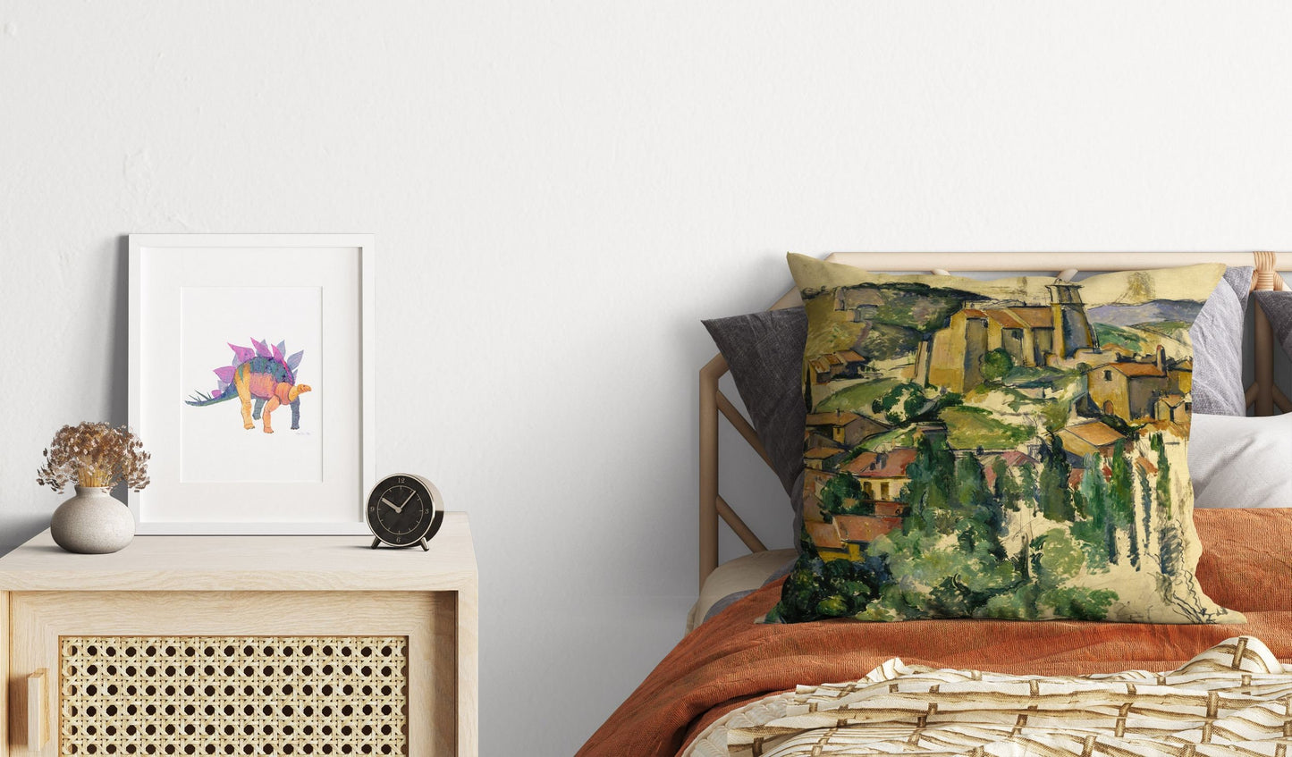 Paul Cezanne Famous Art, Pillow Case, Abstract Pillow, Designer Pillow, Green Pillow Cases, Modern Pillow, Large Pillow Cases