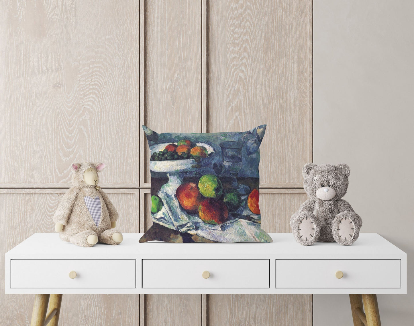 Paul Cezanne Famous Art, Decorative Pillow, Abstract Pillow, Art Pillow, Red And Blue, Modern Pillow, 22X22 Pillow Cover, Home Decor Pillow