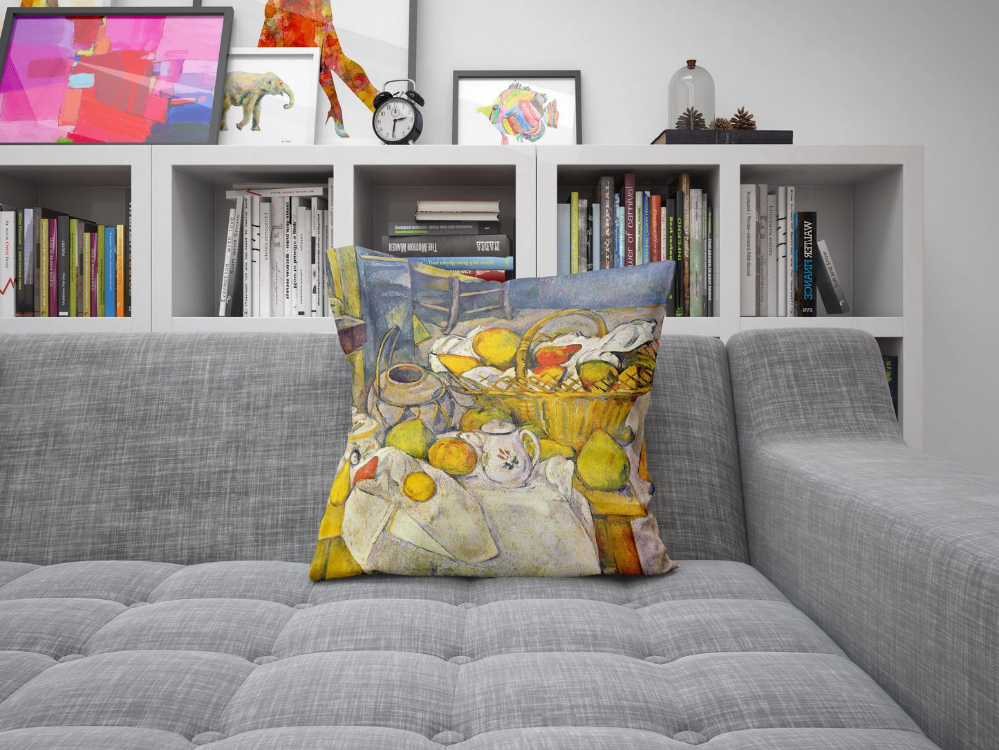 Paul Cezanne Famous Art, Tapestry Pillows, Abstract Pillow, Art Pillow, Bright Yellow Pillow, Contemporary Pillow, Farmhouse Decor