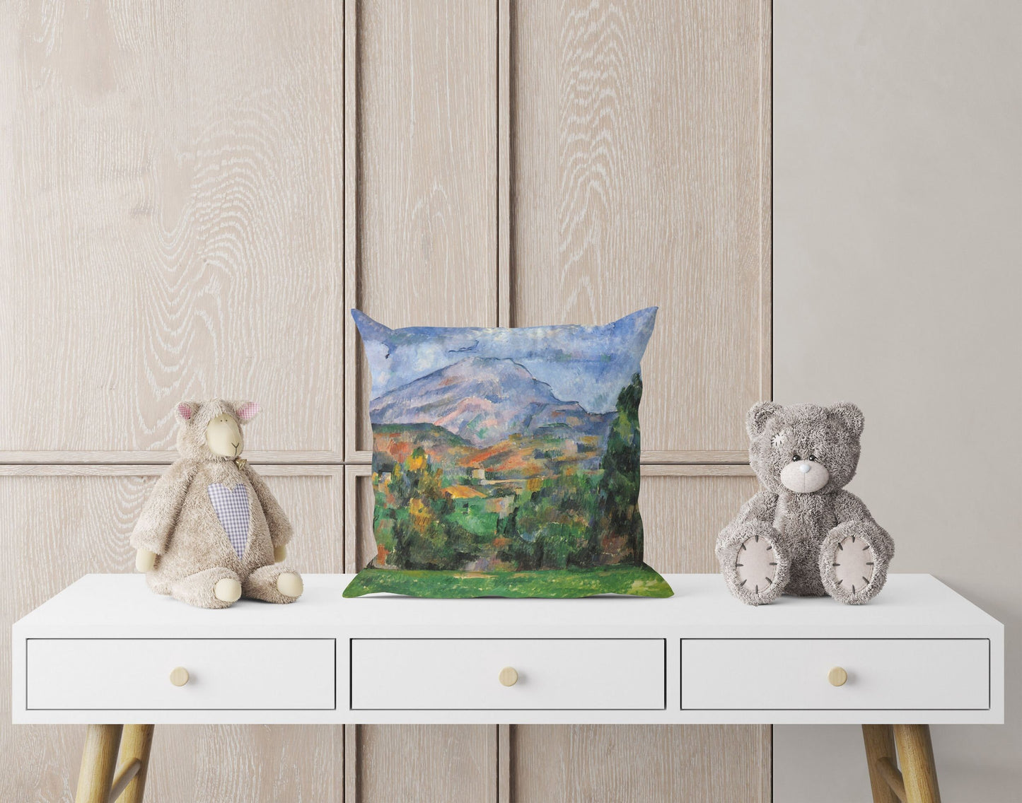 Paul Cezanne Famous Art, Decorative Pillow, Abstract Pillow, Artist Pillow, Green And Blue, 22X22 Pillow Cover, Farmhouse Sofa Pillows