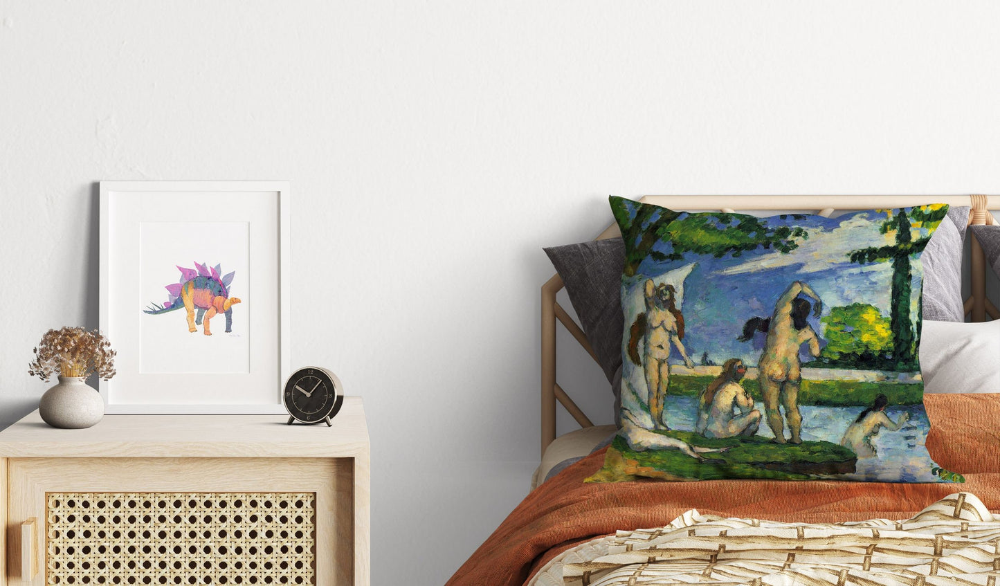 Paul Cezanne Famous Art, Pillow Case, Abstract Pillow, Art Pillow, Green And Yellow, Modern Pillow, Large Pillow Cases, Home Decor Pillow
