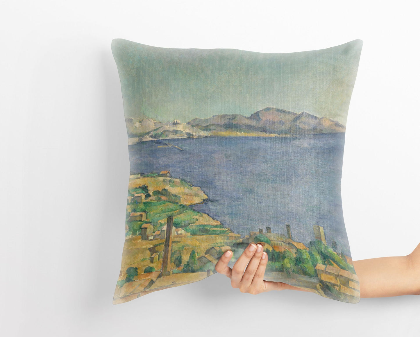 Paul Cezanne Famous Art, Throw Pillow Cover, Abstract Throw Pillow, Soft Pillow Cases, Green And Yellow, Housewarming Gift, Holiday Gift
